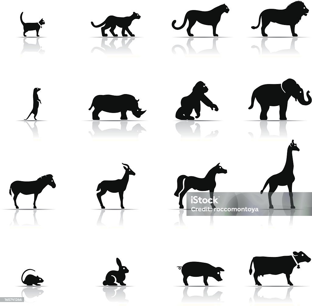 Icon Set, Animals Icon Set, Animals on white background, made in adobe Illustrator (vector) Meerkat stock vector