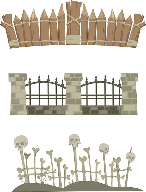 Vector illustration of fence