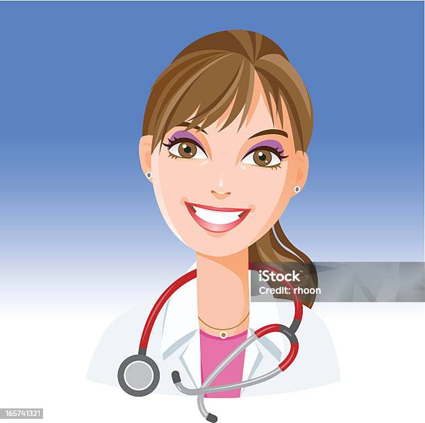 Female Occupation Doctor Or Nurse Stock Illustration - Download Image Now - Cartoon, Doctor, Nurse