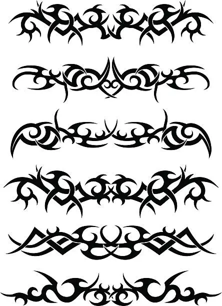 Vector illustration of Tribal Tattoo Designs