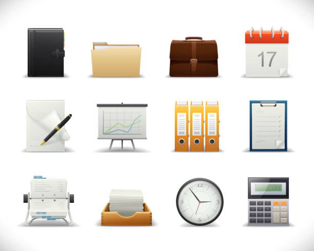 Sharp Icons - Office vector art illustration