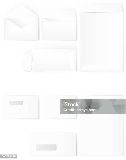 White Envelopes Stock Illustration - Download Image Now - Communication, Concepts, Cut Out