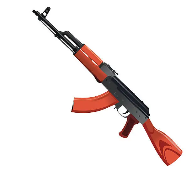 Vector illustration of AK-47