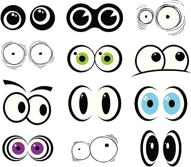 oczy - crazy eyes stock illustrations