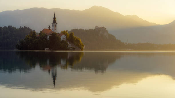 istock Bled church at dawn 1657415163