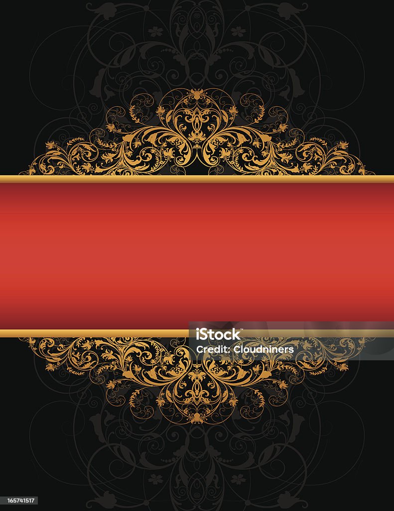 Banner vermelho Filigrana - Vetor de 2000-2009 royalty-free