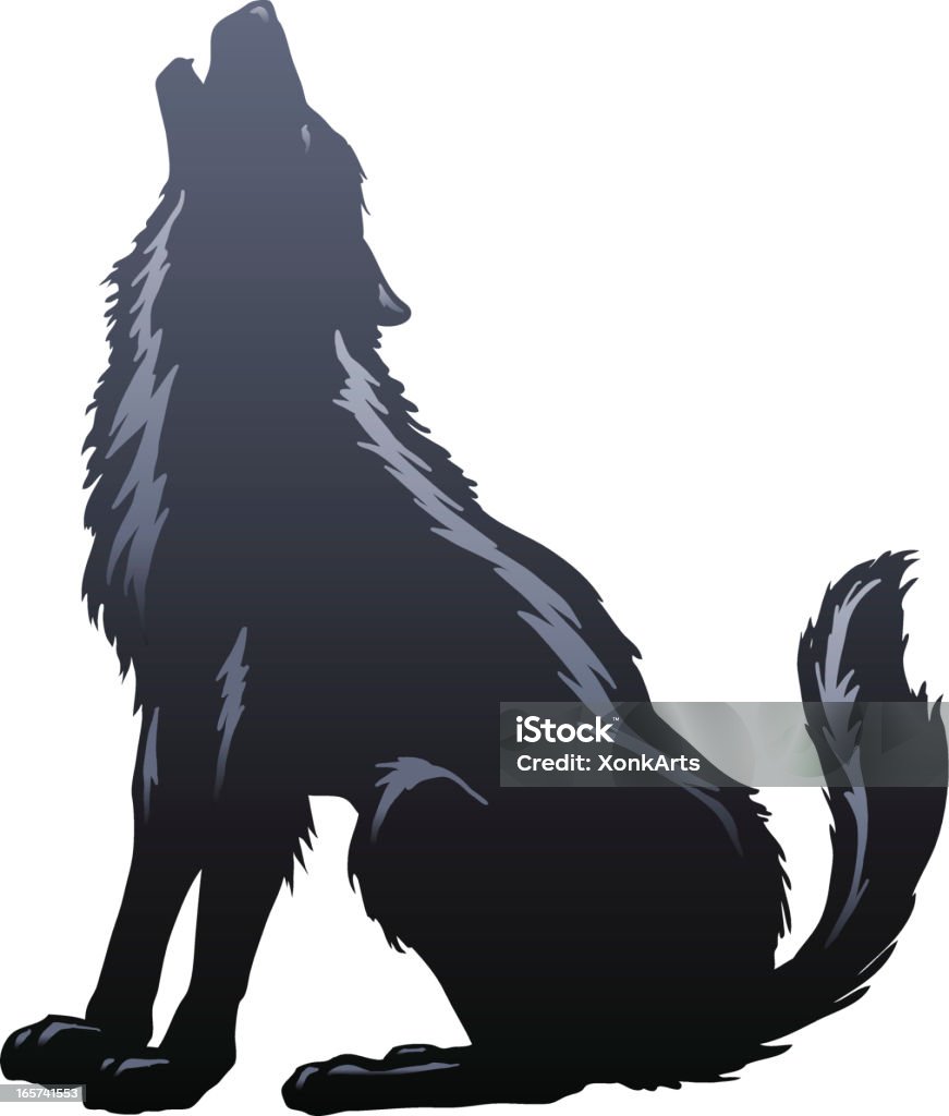 Wolf Howling Silhouette Wolf Howling Silhouette. Major elements layered separately. 2 spot colors plus black. Simple gradients and shapes for easy printing, separating and color changes. File formats: EPS and JPG Wolf stock vector