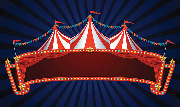 circus banner vector art illustration