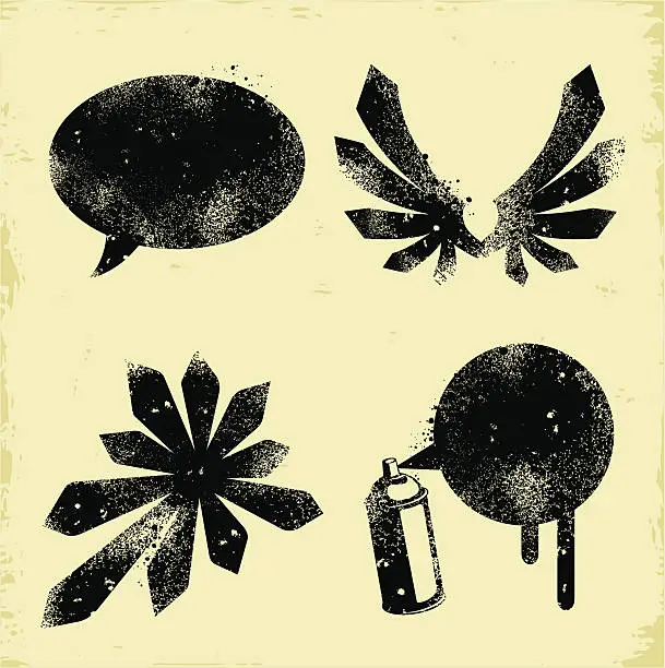 Vector illustration of stencils