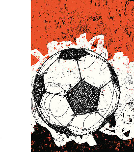 ilustraciones, imágenes clip art, dibujos animados e iconos de stock de pelota de fútbol de fondo - sport backgrounds computer graphic dirty