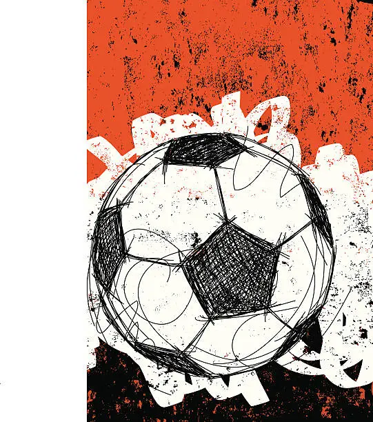 Vector illustration of soccer ball background