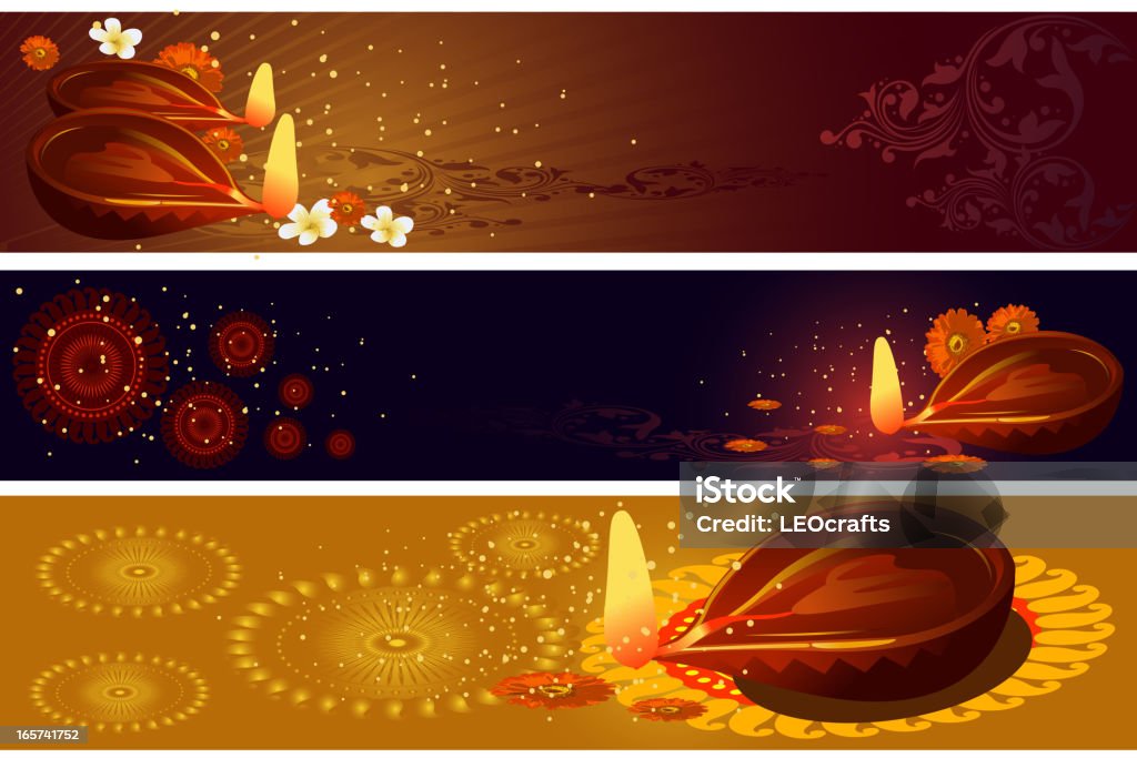 Wunderschöne Diwali Hintergrund mit Banner - Lizenzfrei Diwali Vektorgrafik