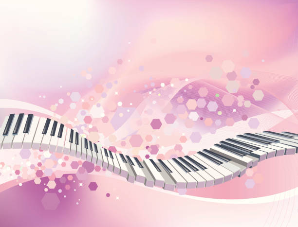 color of music vector art illustration