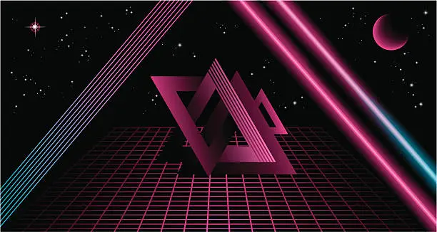 Vector illustration of 80's Background V