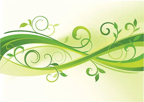 Vector illustration of vivid green
