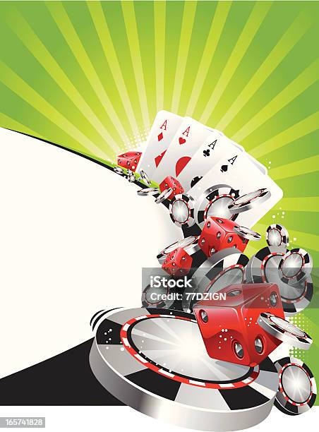 Fundo De Poker - Arte vetorial de stock e mais imagens de Acaso - Acaso, Carta de Ás, Cartas na Mão