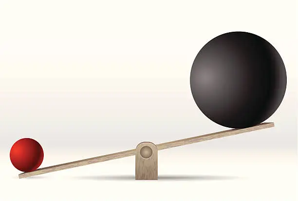 Vector illustration of balance and comparison