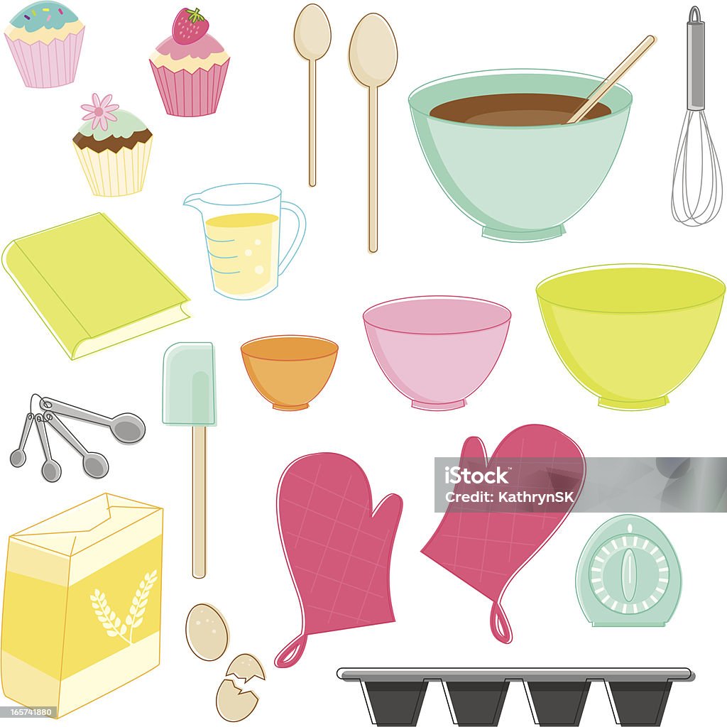 Sketchy Baking Essentials Lots of items for baking plus cupcakes in a sketchy style. Download contains Illustrator CS3 ai, Illustrator 8.0 eps, and high-res jpeg. Wire Whisk stock vector