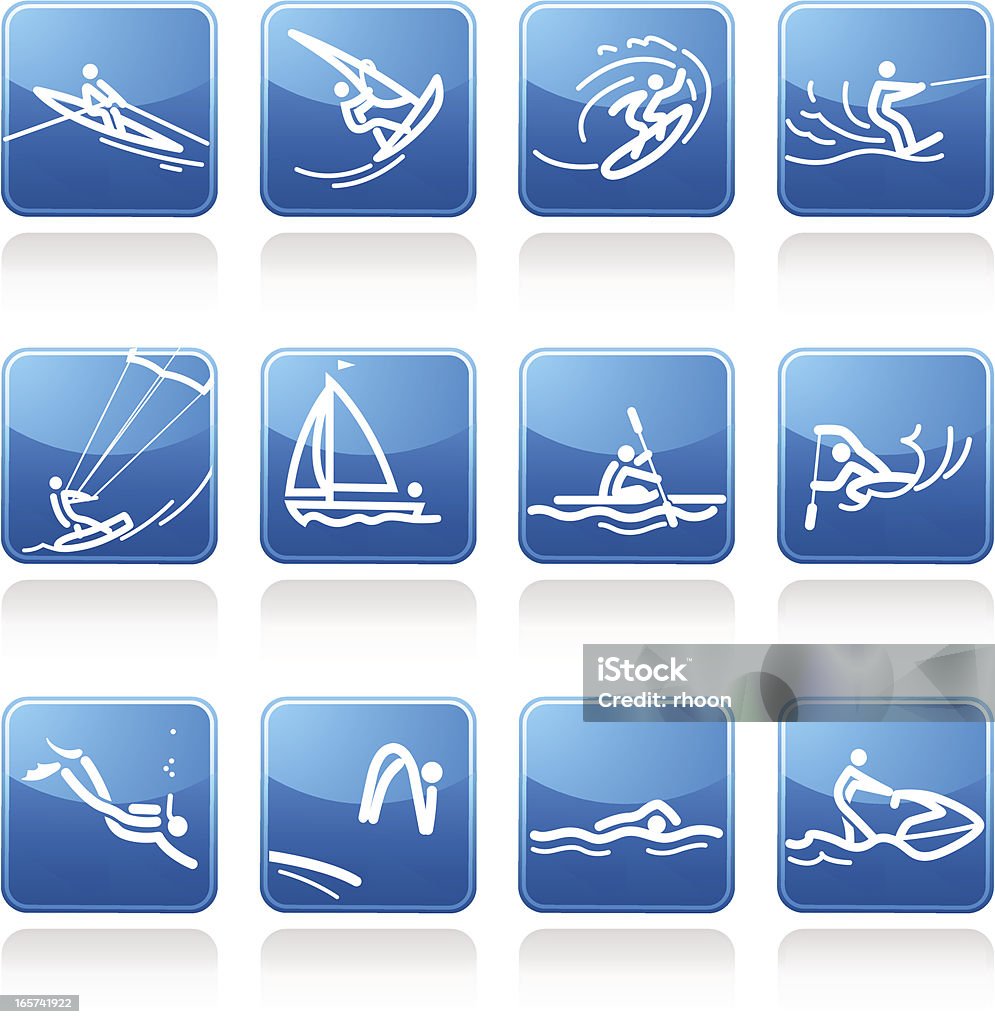 watersport iconos - arte vectorial de Actividad libre de derechos