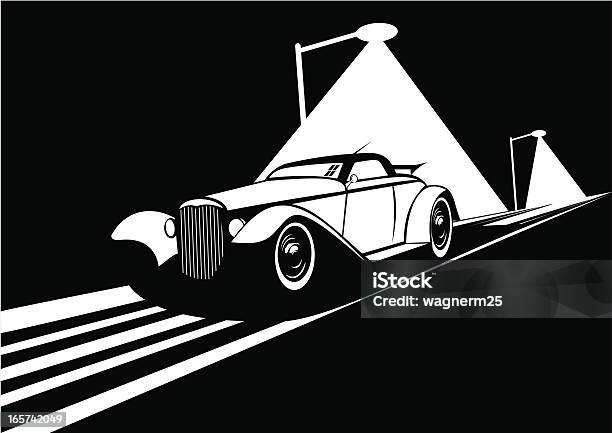 Noir Hot Rod Stock Illustration - Download Image Now - Car, 1930-1939, Convertible