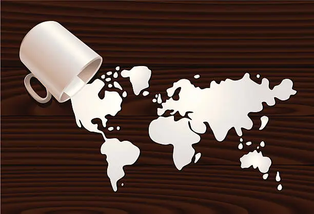 Vector illustration of World's Milk