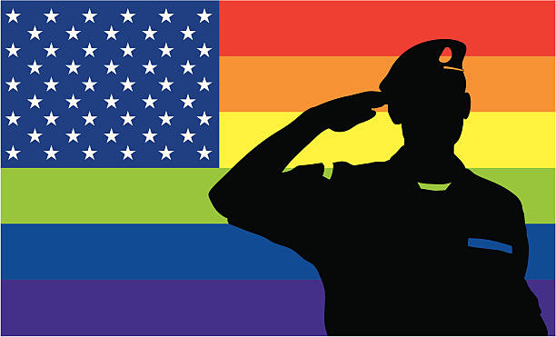 なぜならば - armed forces saluting military silhouette点のイラスト素材／クリップアート素材／マンガ素材／アイコン素材