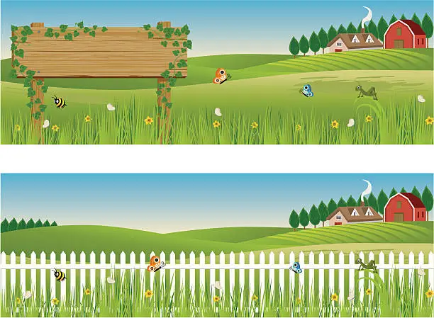 Vector illustration of Rural Banners