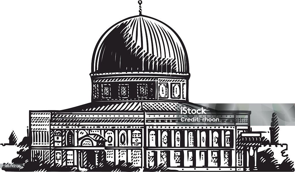 Иллюстрация Иерусалим - Векторная графика Храмовая гора роялти-фри