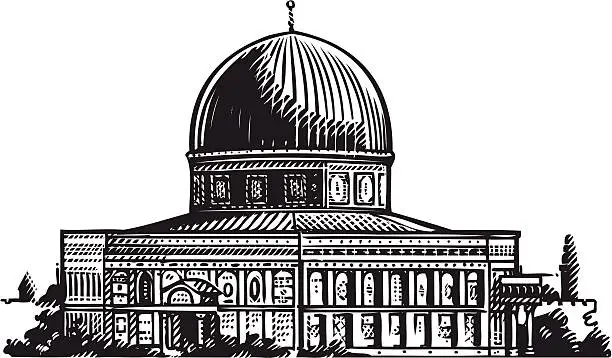 Vector illustration of illustration of Jerusalem