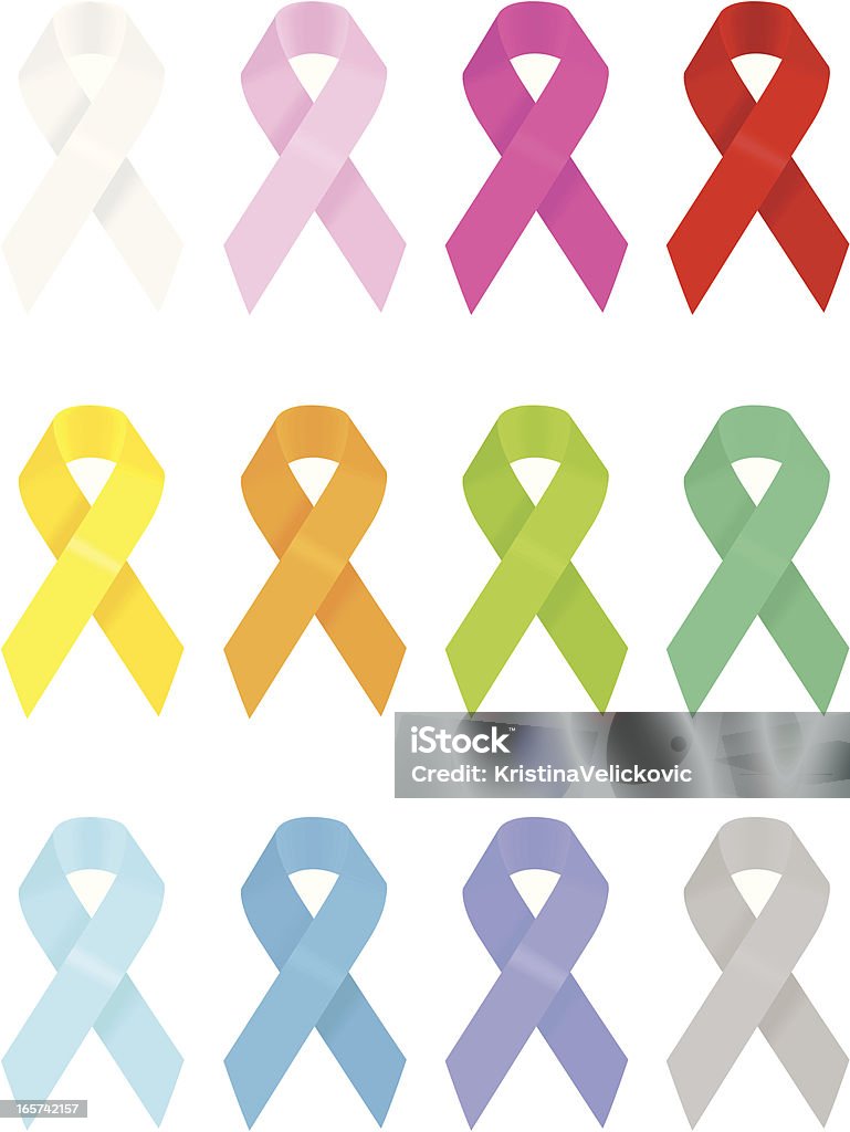 Aids Ribbons vector illustration of aids ribbons Cancer - Illness stock vector