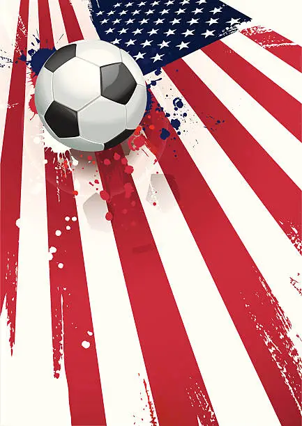 Vector illustration of American Soccer Background