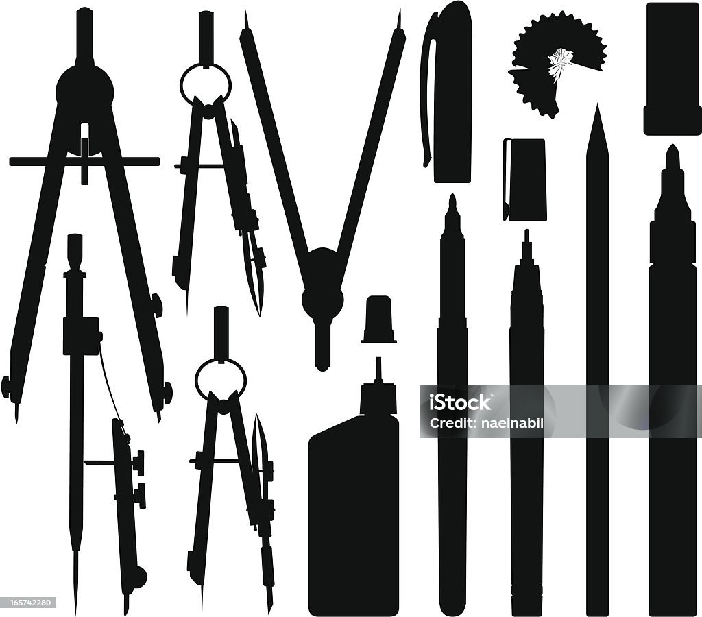 Engineer Tools. Draw Engineer Tools Stock Illustration - Download Image Now - Cut Out ...