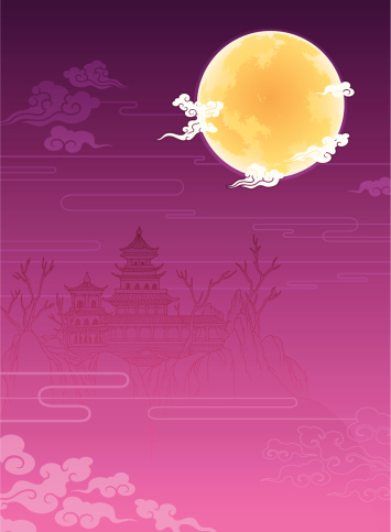 Chinese culture moon festival or lantern festival background, come with layers fully editable. ZIP contain Hires jpg, AI 10 & AI CS2. 
