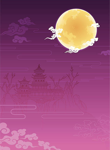 Chinese mid autumn festival vector art illustration