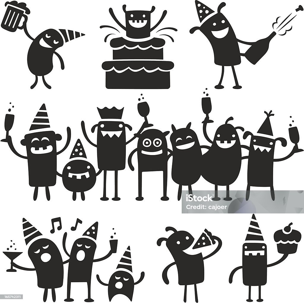 La fête caractères - clipart vectoriel de Bière libre de droits