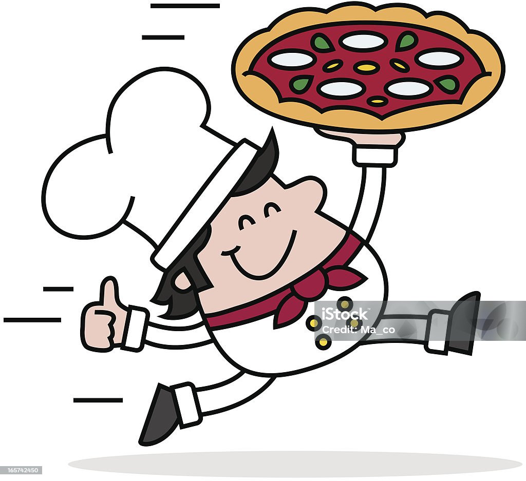 Pizza Lieferservice - Lizenzfrei Halten Vektorgrafik