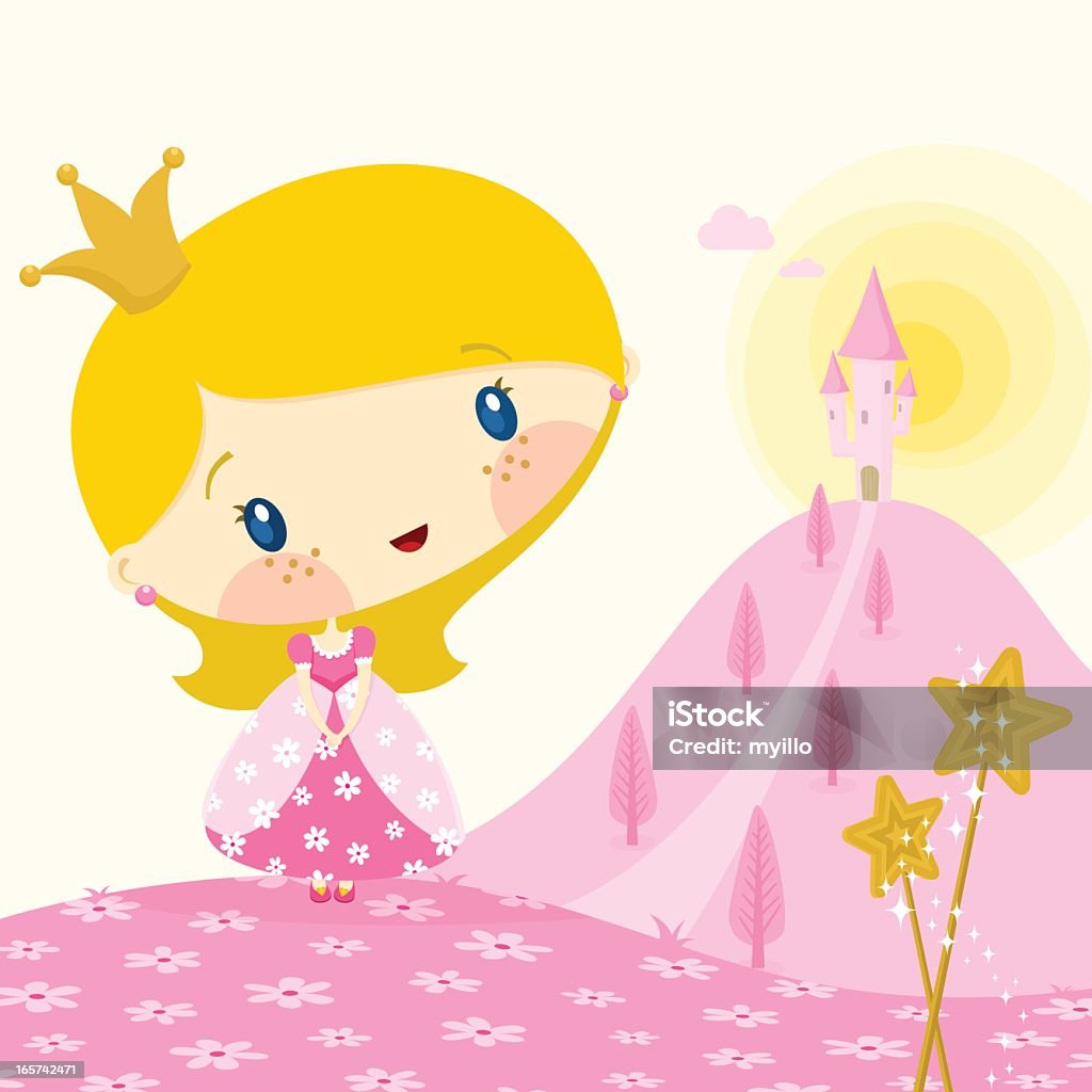 Piccola Pink Princess - arte vettoriale royalty-free di Principessa