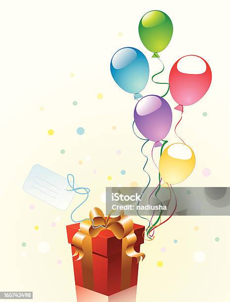 ギフトボックスに Baloons - お祝いのベクターアート素材や画像を多数ご用意 - お祝い, イラストレーション, カラフル