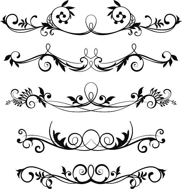 scroll design vector art illustration