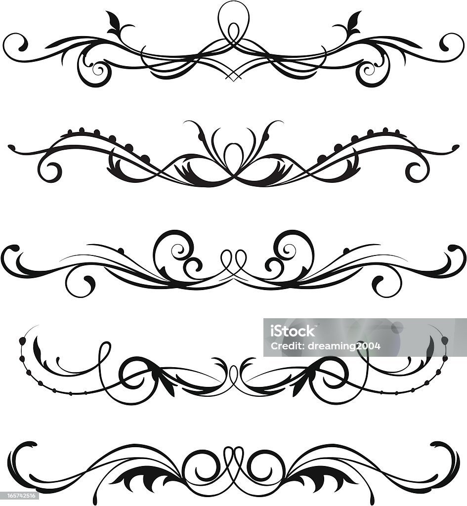 Scroll Design Stock Illustration - Download Image Now - Abstract ...
