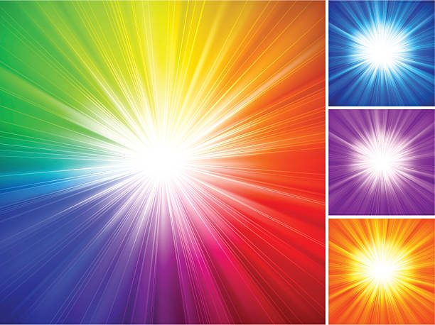 Multicolored Starburst Background vector art illustration