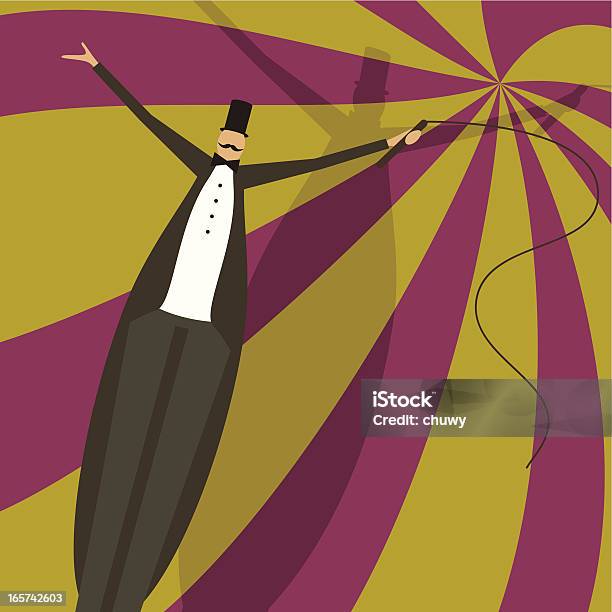 Ringmaster In A Circus Show Stock Illustration - Download Image Now - Circus, Ringmaster, Vector