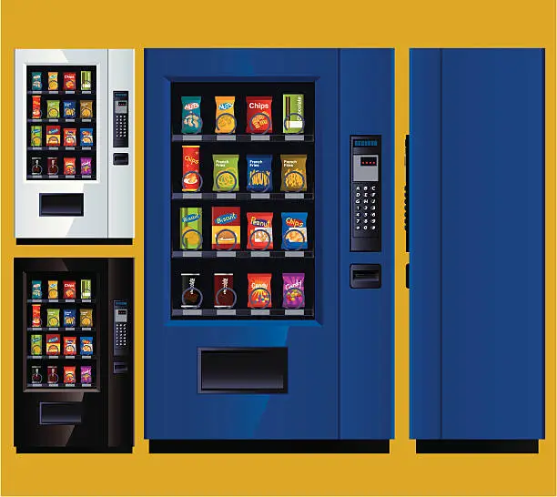 Vector illustration of Snack Vending Machine