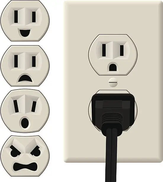 Vector illustration of Emotional Power Outlets