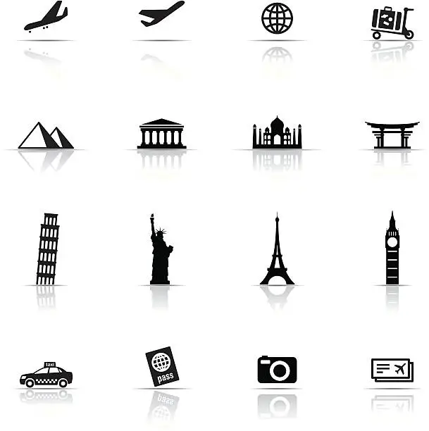 Vector illustration of Icon Set, Travel items