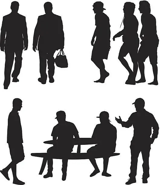 Vector illustration of People you might see at the park