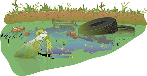 Vector illustration of Poisoned Pond