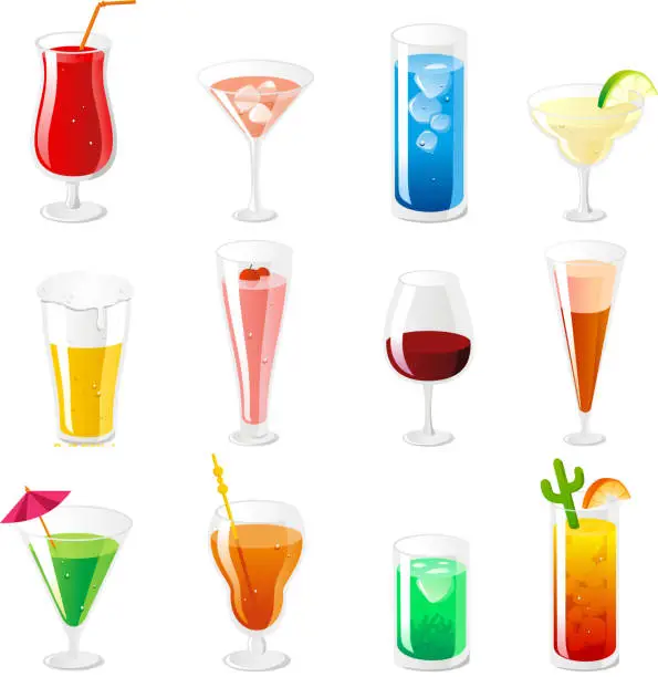 Vector illustration of Cocktail and Drink Collection