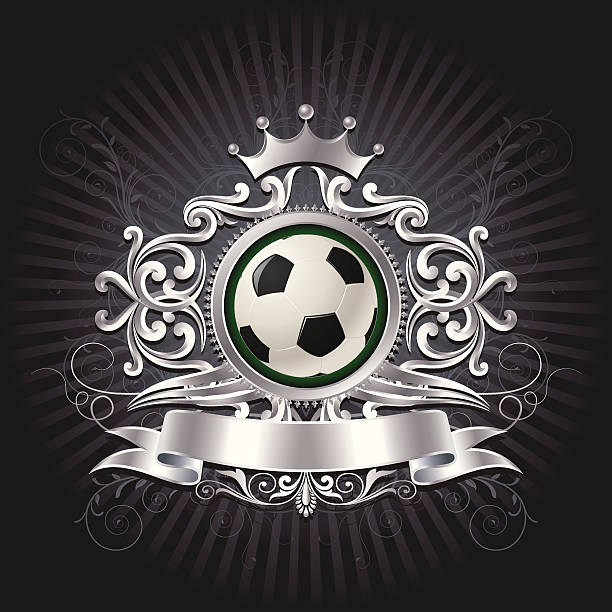ilustraciones, imágenes clip art, dibujos animados e iconos de stock de apantallamiento fondo de fútbol - crear escudos de futbol