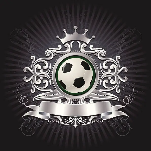 Vector illustration of Soccer shield Background